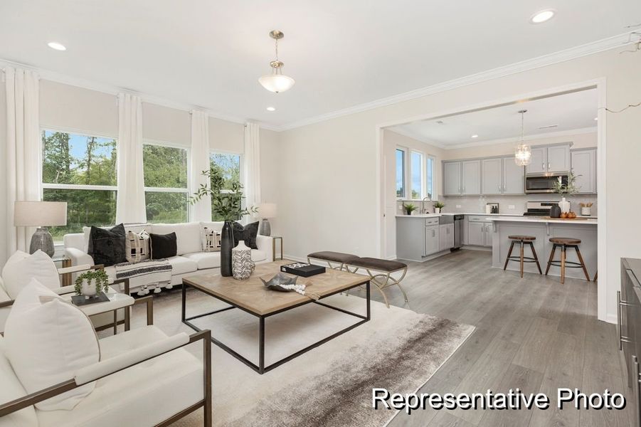 Furnished interior view inside a new home in Homecoming, Ravenel (Image 12).
