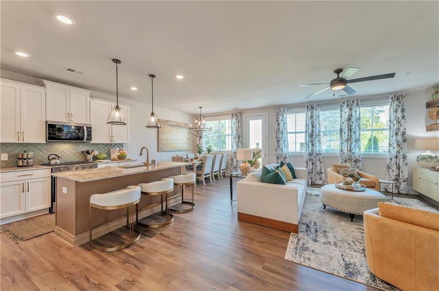 Furnished interior view inside a new home in , Marietta (Image 23).