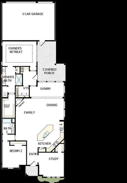 2D floor plan layout of this home in Elements at Viridian - Signature Series, Arlington, TX (Image 2). 2D floor plan layout of this home in Elements at Viridian - Signature Series, Arlington, TX (Image 2).