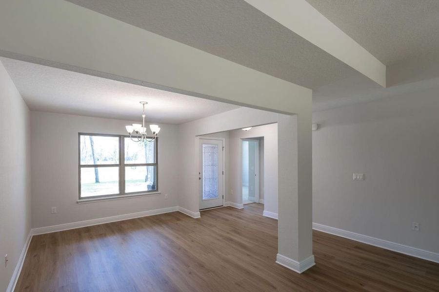 Representative unfurnished interior of a home built from the 2005 by Adams Homes in Parkland Place, Pace (Image 9).