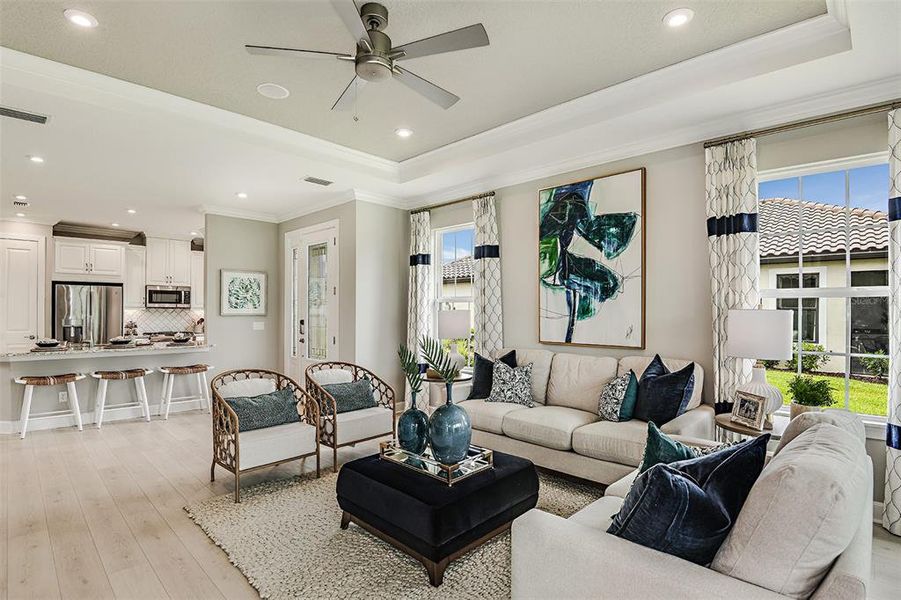 Furnished interior view inside a new home in Esplanade at Azario Lakewood Ranch, Bradenton (Image 8).