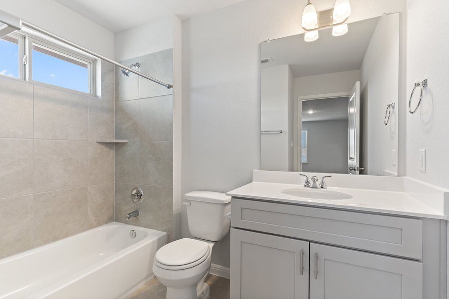 Furnished interior view inside a new home in Sage Hollow, Kyle (Image 9). Furnished interior view inside a new home in Sage Hollow, Kyle (Image 9).