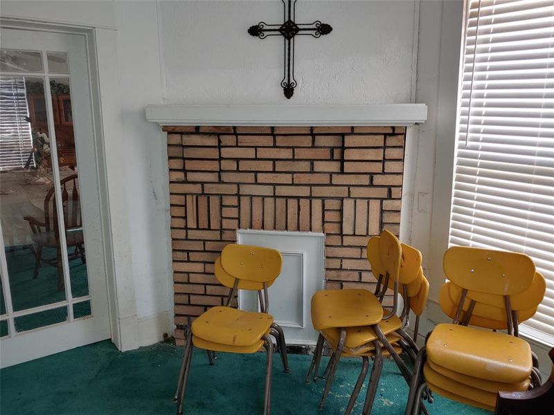 Brick fireplace Brick fireplace
