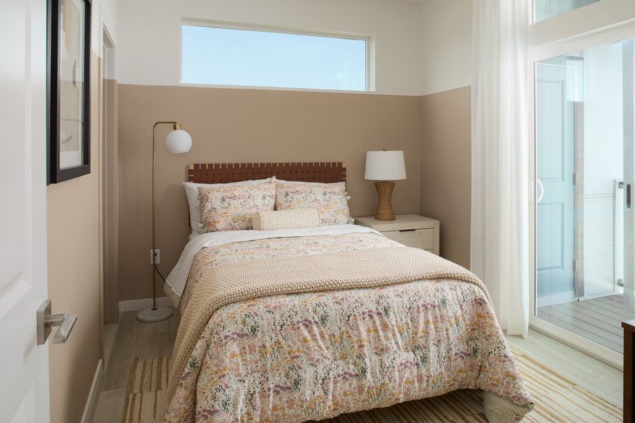 Furnished interior view inside a new home in Lyric at RidgeGate Condos, Lone Tree (Image 18).