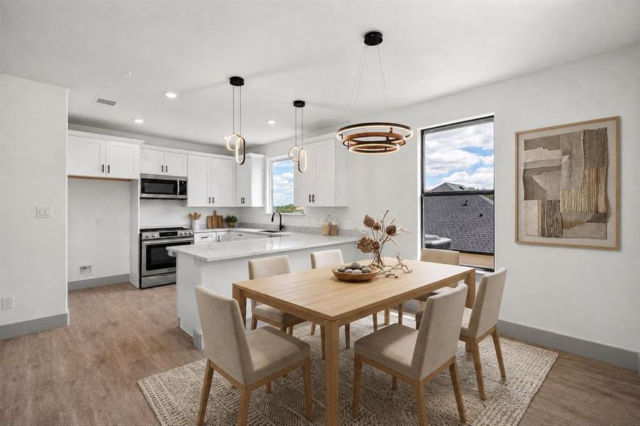 Furnished interior view inside a new home in , Granbury (Image 8).