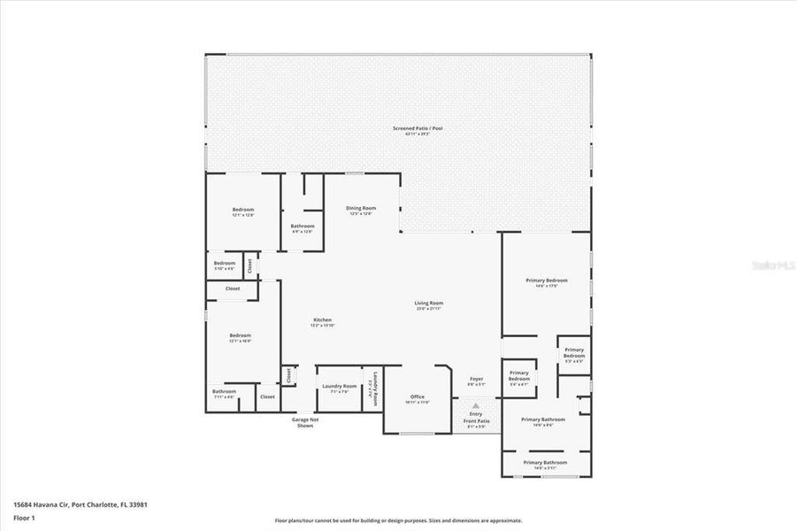 2D floor plan layout of this home in , Port Charlotte, FL (Image 5). 2D floor plan layout of this home in , Port Charlotte, FL (Image 5).