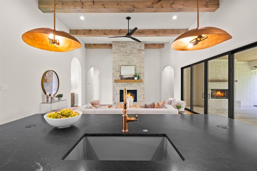 Furnished interior view inside a new home in , Weatherford (Image 24).