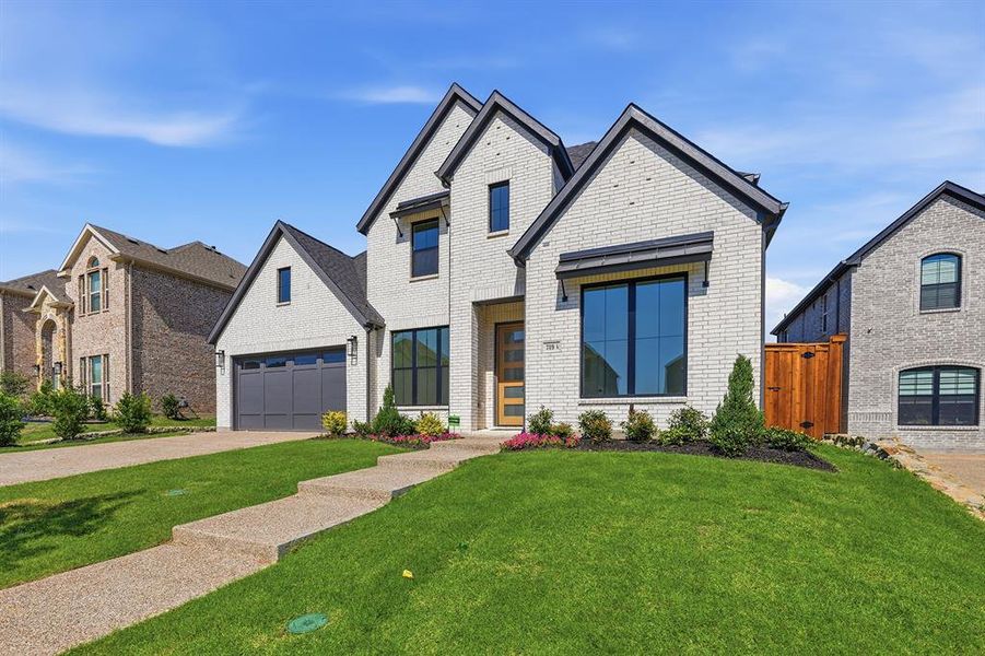 Front exterior of a new home in Inspiration - Paradise Village, Lucas, TX, highlighting curb appeal (Image 26).