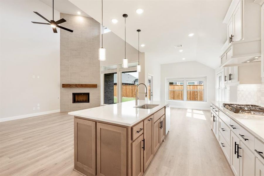 Furnished interior view inside a new home in Woodstone, Providence Village (Image 7).