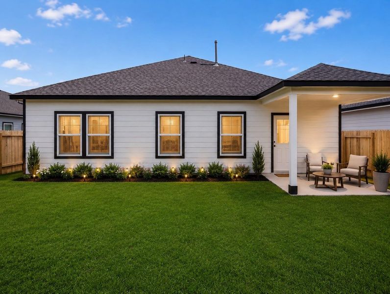 Exterior details and patio area of a home in Granger Pines, Conroe (Image 3). Exterior details and patio area of a home in Granger Pines, Conroe (Image 3).