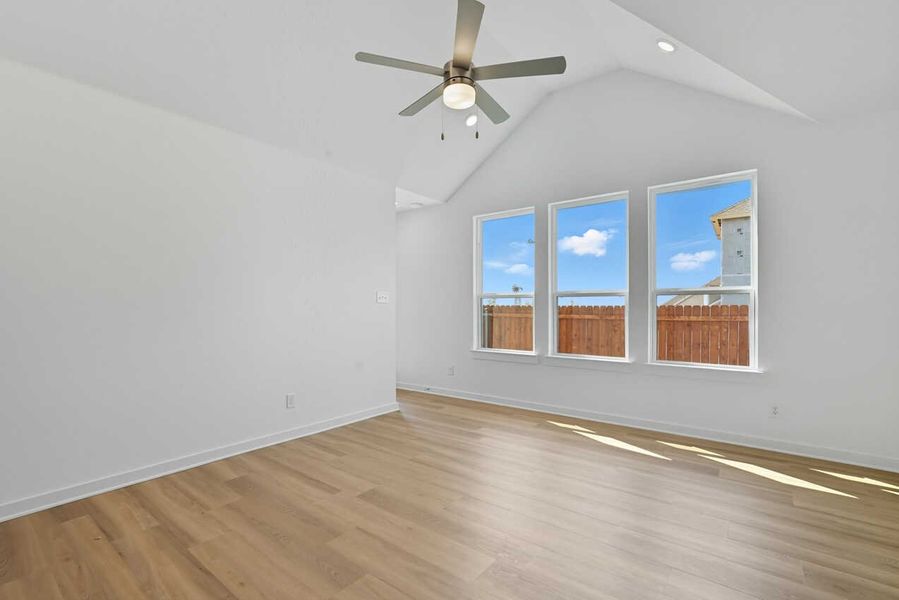 Representative Family Room - some options shown