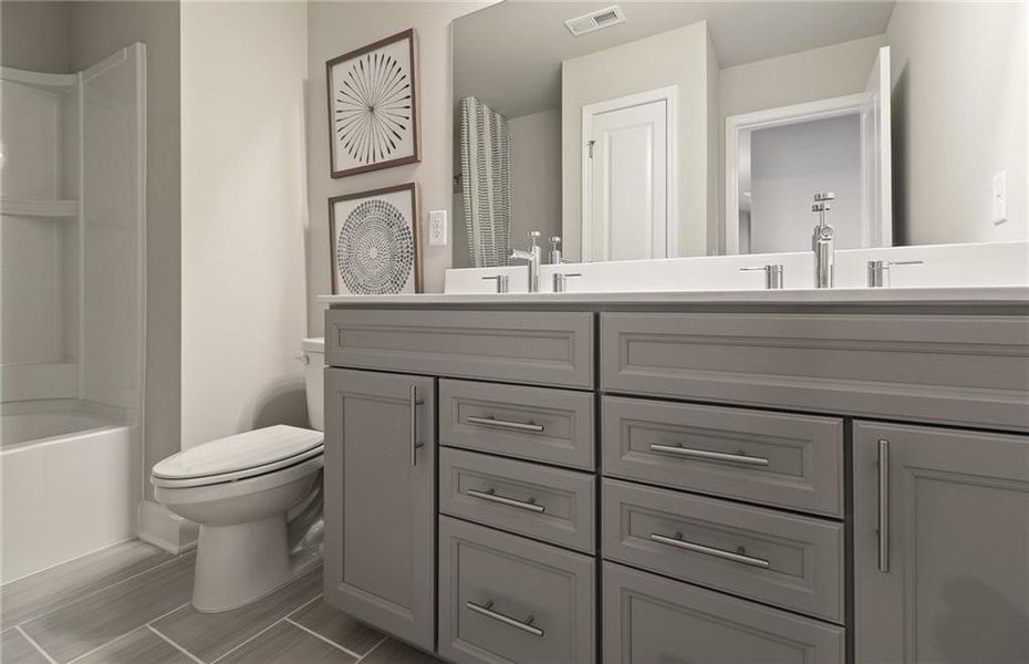 Furnished interior view inside a new home in Sierra Creek, Hoschton (Image 33).