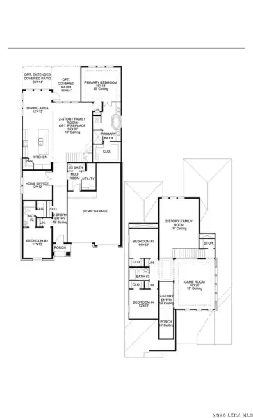 2D floor plan layout of this home in Kallison Ranch, San Antonio, TX (Image 4). 2D floor plan layout of this home in Kallison Ranch, San Antonio, TX (Image 4).