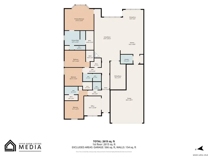 2D floor plan layout of this home in Davis Ranch, San Antonio, TX (Image 5).