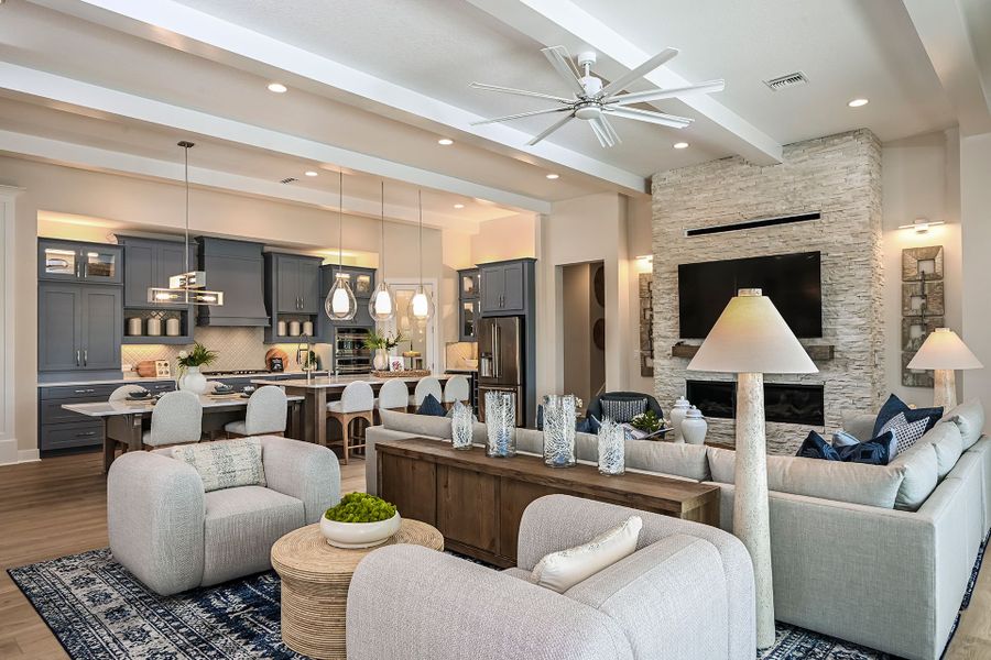 Representative furnished interior of a home built from the Key West II by Homes by WestBay in Crosswind Ranch, Parrish (Image 5).