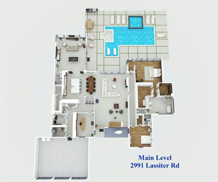 2D floor plan layout of this home in , Marietta, GA (Image 7).