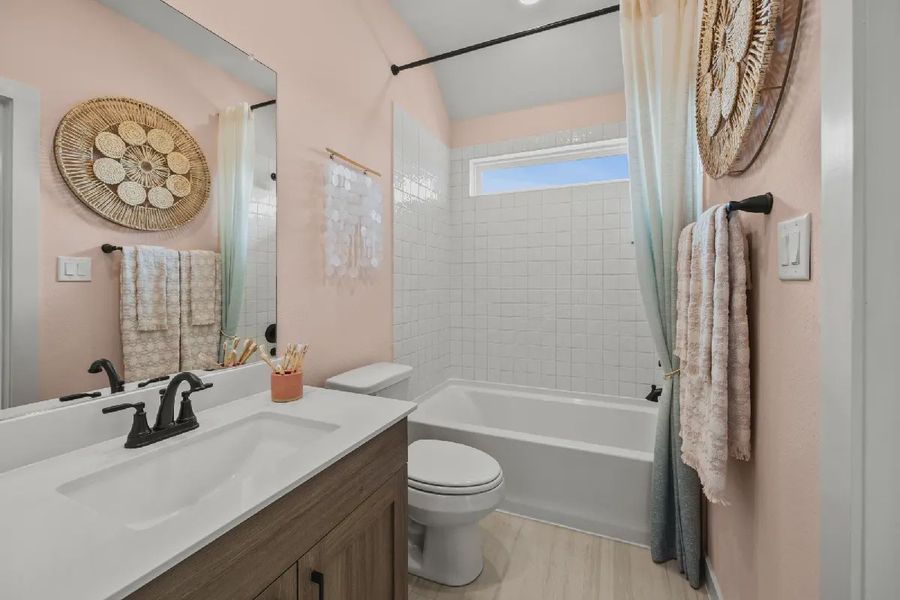 Representative furnished interior of a home built from the Dublin by Chesmar Homes in Legacy at Lake Dunlap, New Braunfels (Image 32).