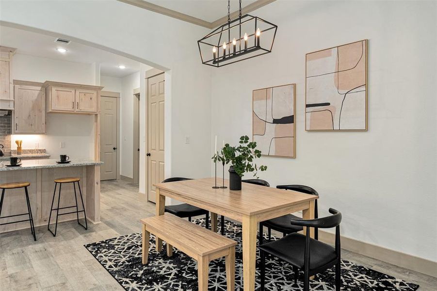 Furnished interior view inside a new home in , Star Harbor (Image 10).