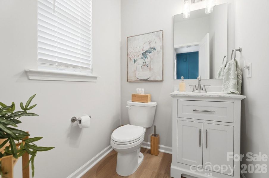 Main level powder room!