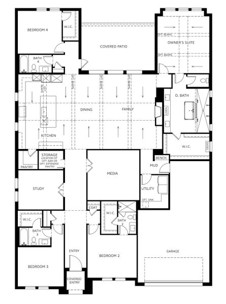 Image 6 representing the Chloe III by Southgate Homes in Windsong Ranch 71' Series, Prosper, TX.