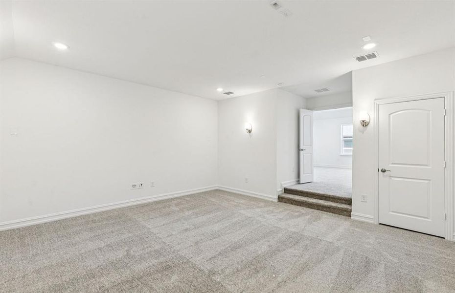 Optional media room on second level Optional media room on second level