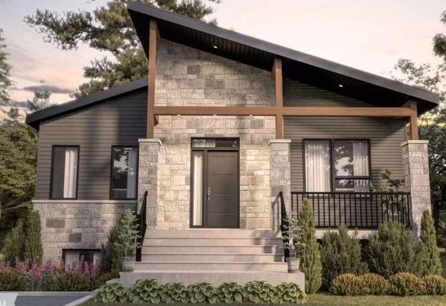 Front exterior of a new home in , Sky Valley, GA, highlighting curb appeal (Image 1).