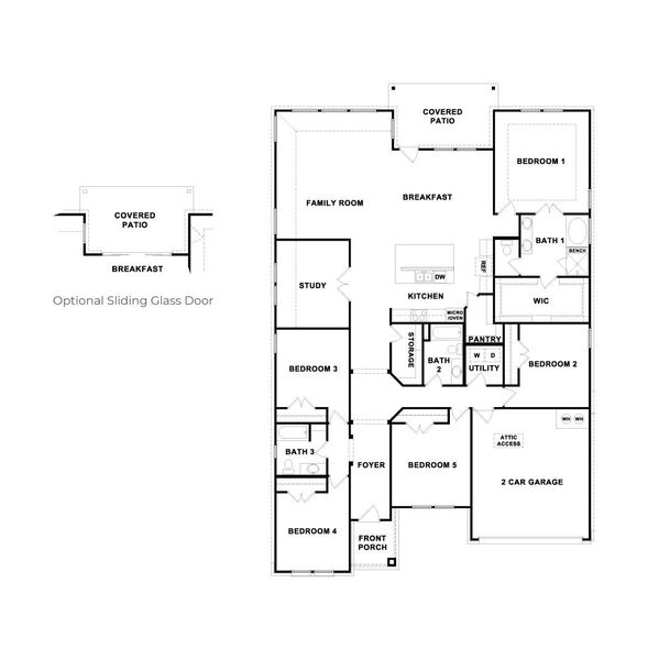 2D floor plan layout of this home in Rosenbusch Ranch, Leander, TX (Image 2). 2D floor plan layout of this home in Rosenbusch Ranch, Leander, TX (Image 2).