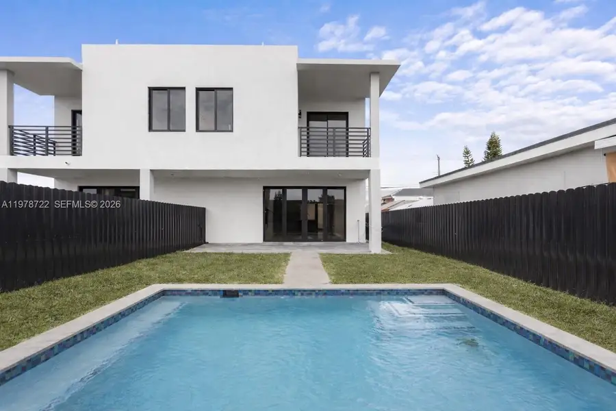 Exterior details and patio area of a home in , Miami (Image 3). Exterior details and patio area of a home in , Miami (Image 3).