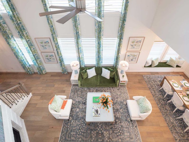 Representative furnished interior of a home built from the Derby Plan by Highland Homes in Bridgeland Central: The Cottages, Cypress (Image 10).