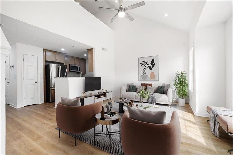 Furnished interior view inside a new home in , Union City (Image 4).