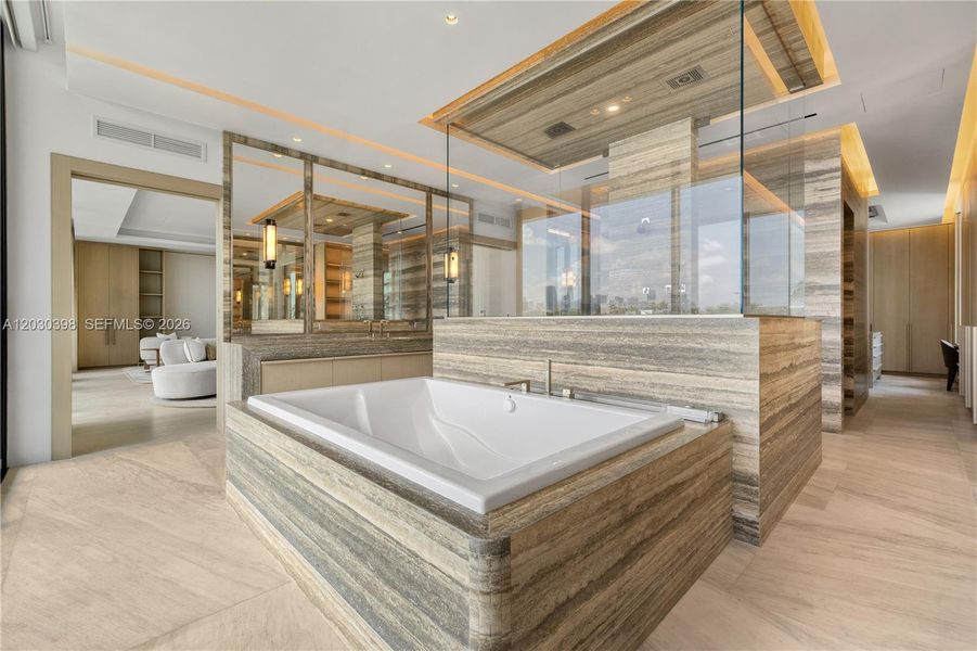 Furnished interior view inside a new home in , Miami Beach (Image 18).