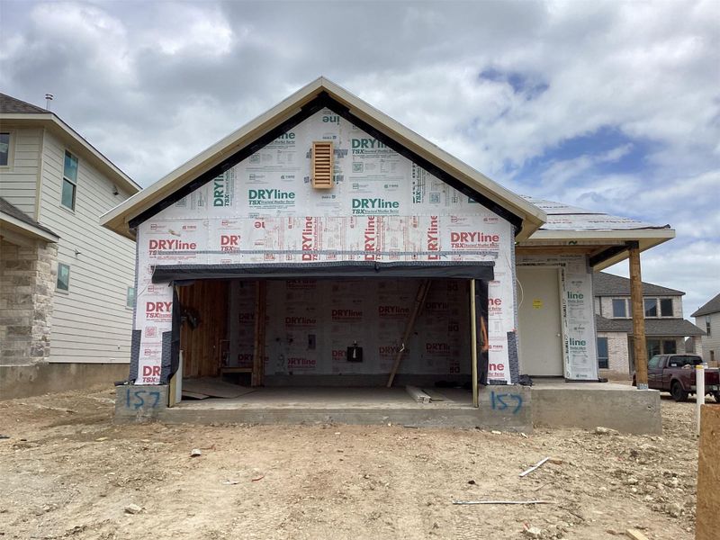 In-progress construction of a new home in Lariat, Liberty Hill, TX (Image 9).