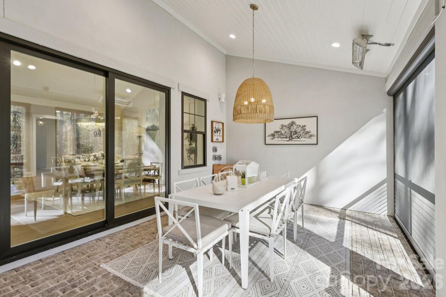Large enough space to have a lounge area and dining table