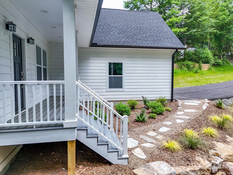 Front exterior of a new home in , Black Mountain, NC, highlighting curb appeal (Image 1). Front exterior of a new home in , Black Mountain, NC, highlighting curb appeal (Image 1).