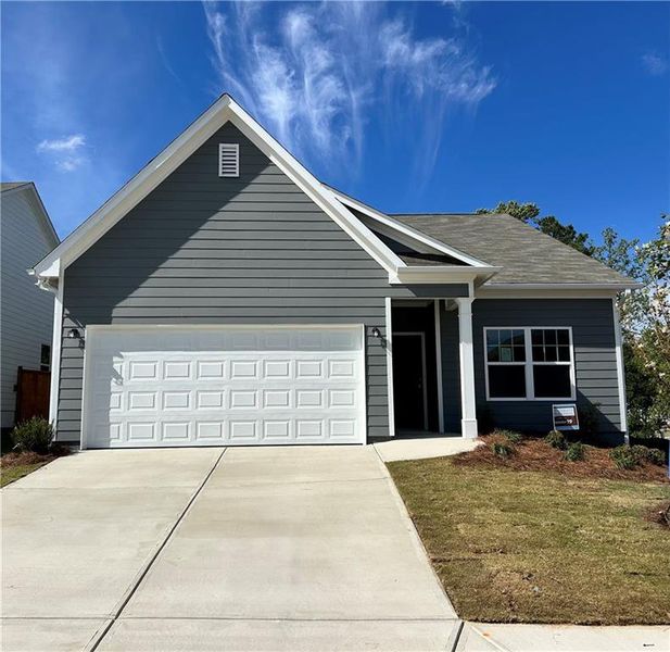 Front exterior of a new home in Villages at Cedar Hill, Dallas, GA, highlighting curb appeal (Image 2).