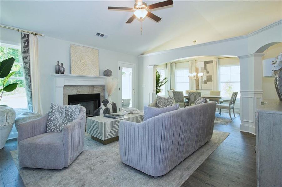 Furnished interior view inside a new home in , Covington (Image 27). Furnished interior view inside a new home in , Covington (Image 27).