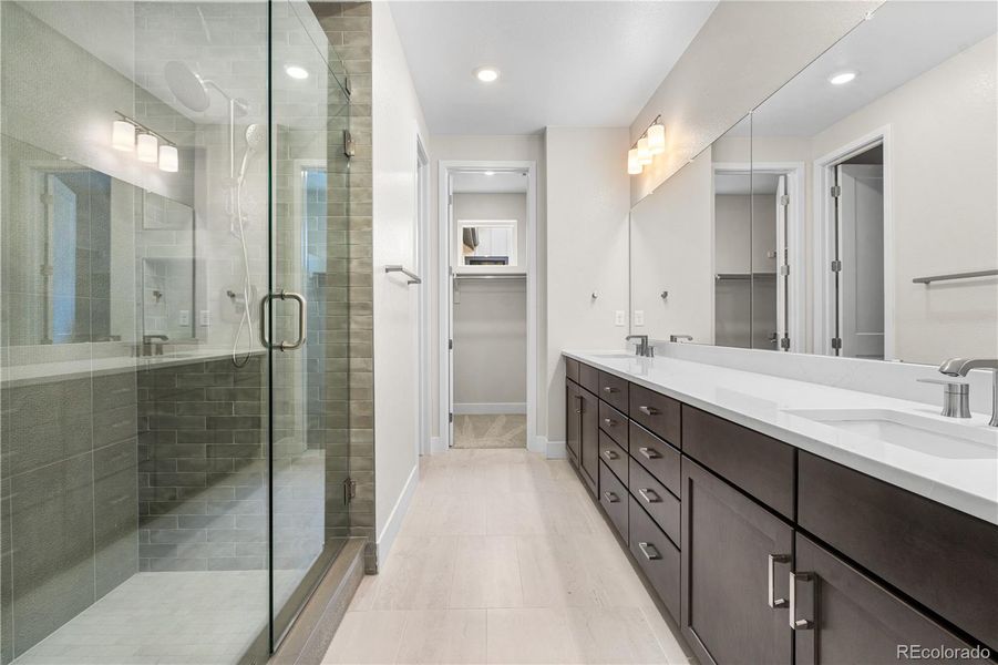 Furnished interior view inside a new home in Storytellers at Lyric, Lone Tree (Image 30).