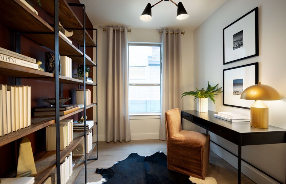 Representative furnished interior of a home built from the Nordheim by Pulte Homes in Wolf Ranch, Georgetown (Image 11).