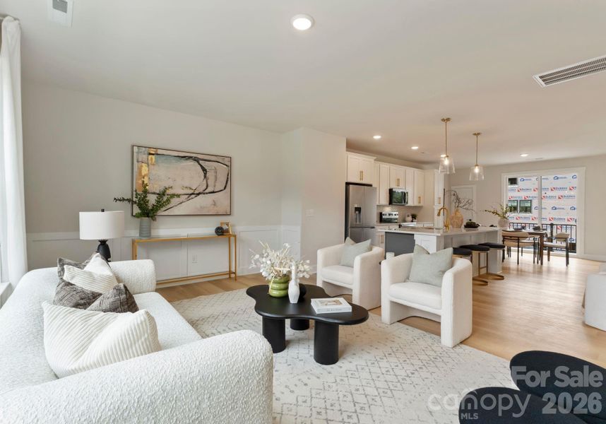 Furnished interior view inside a new home in , Charlotte (Image 9).