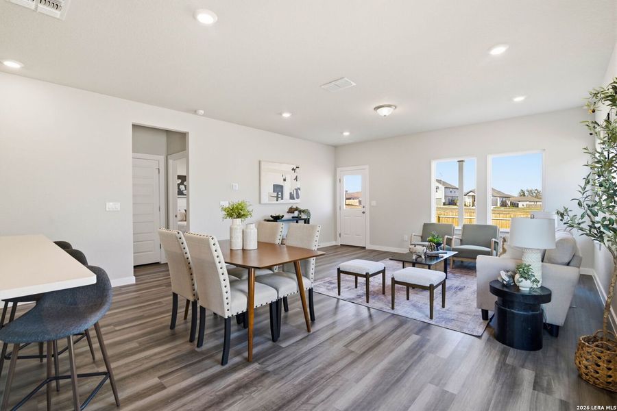 Furnished interior view inside a new home in August Fields, New Braunfels (Image 16).
