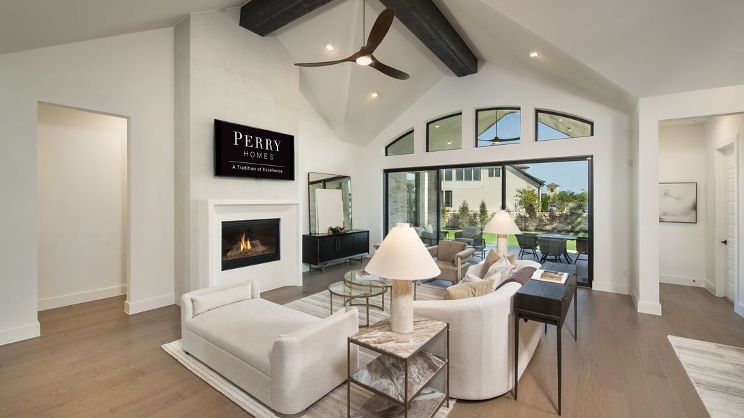 Furnished interior view inside a new home in The Woodlands Hills, Willis (Image 3).