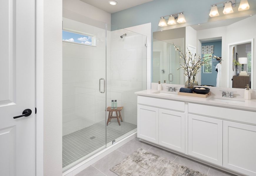 Representative furnished interior of a home built from the The Freshwater by David Weekley Homes in Persimmon Place - Townhomes, Wesley Chapel (Image 5).
