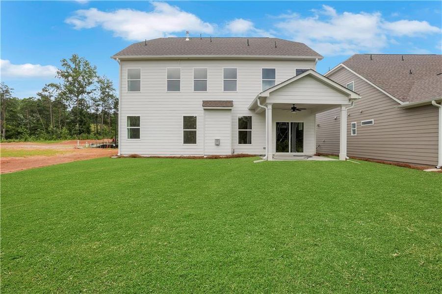 Exterior details and patio area of a home in Marble Tree, Ball Ground (Image 28).