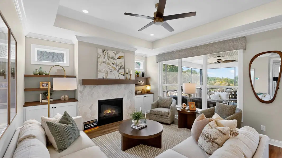 Representative furnished interior of a home built from the Salerno by Perfection Builders in The Courtyards at Oakland Hills, Louisville (Image 3).