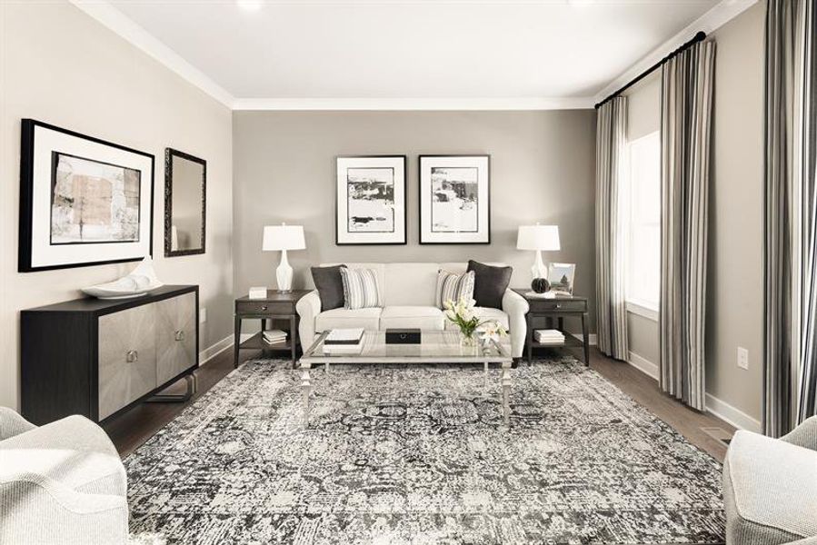 Representative furnished interior of a home built from the Corsica by Ryan Homes in Muirwood, Murfreesboro (Image 11).