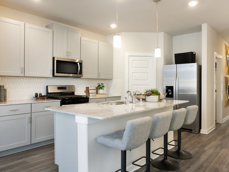 Furnished interior view inside a new home in Riviera Pines - Premier Series, Huffman (Image 3). Furnished interior view inside a new home in Riviera Pines - Premier Series, Huffman (Image 3).