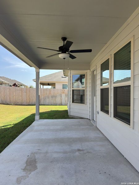Exterior details and patio area of a home in Greenspoint Heights, Seguin (Image 23). Exterior details and patio area of a home in Greenspoint Heights, Seguin (Image 23).