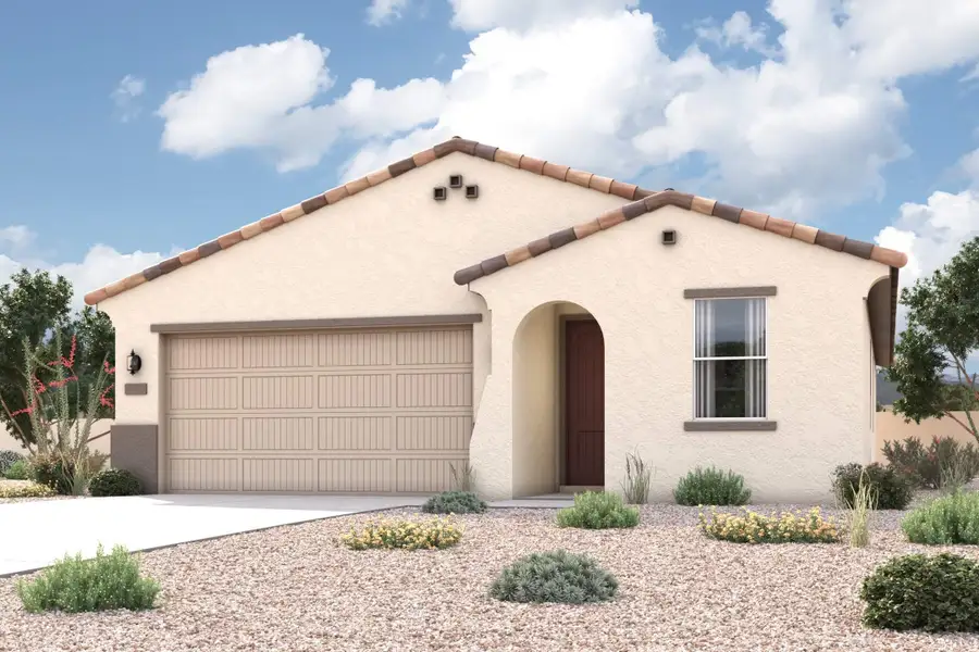 Representative exterior photo of a completed home built from the Dartford (Plan 1) by Century Communities in Silver Cross, Florence, AZ (Image 1). Representative exterior photo of a completed home built from the Dartford (Plan 1) by Century Communities in Silver Cross, Florence, AZ (Image 1).