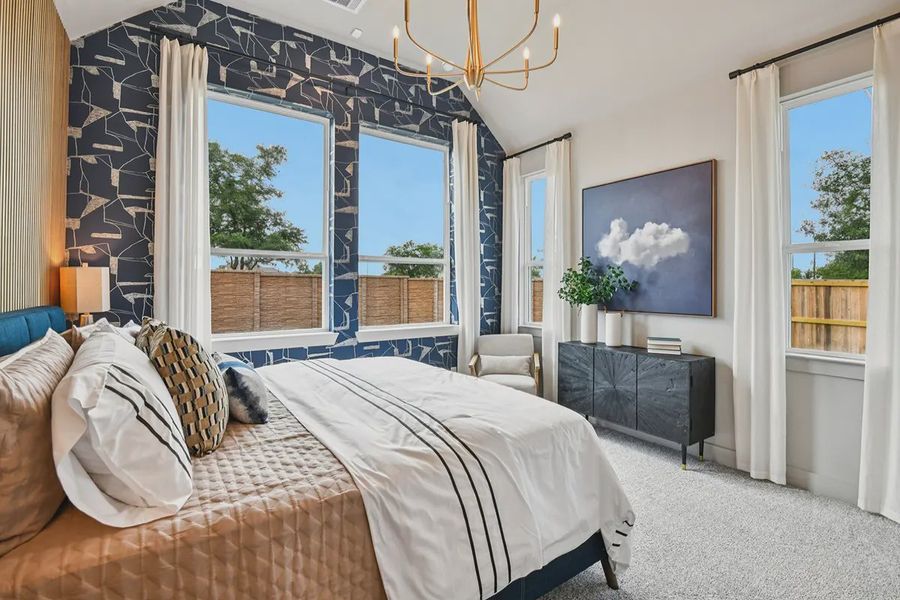 Furnished interior view inside a new home in Meridiana Chateau, Manvel (Image 36).