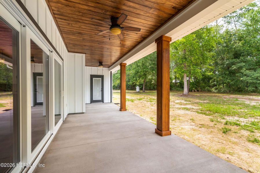 Exterior details and patio area of a home in , Glen St. Mary (Image 25).